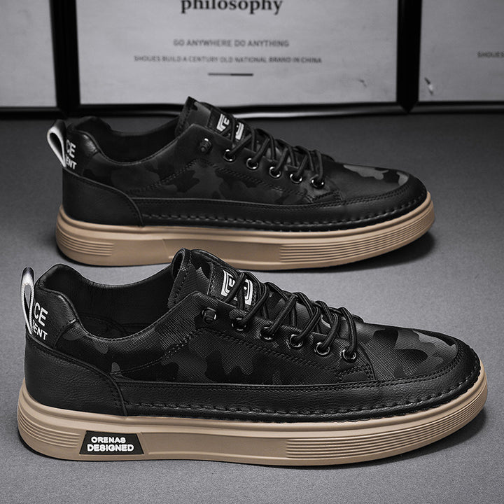Mens PU Low-Top Sneakers