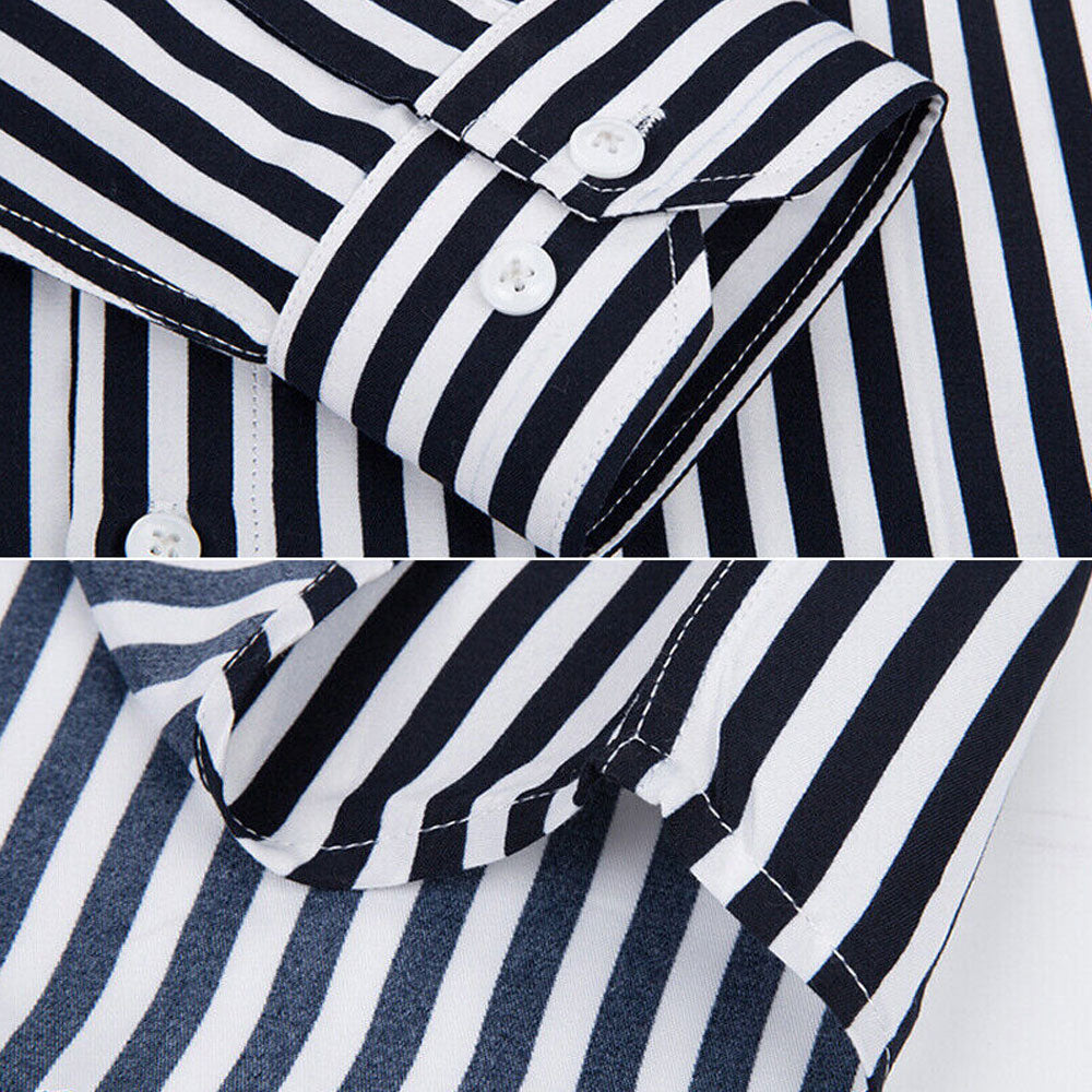 NuMode | Men's Striped Cotton Long Sleeve Shirt