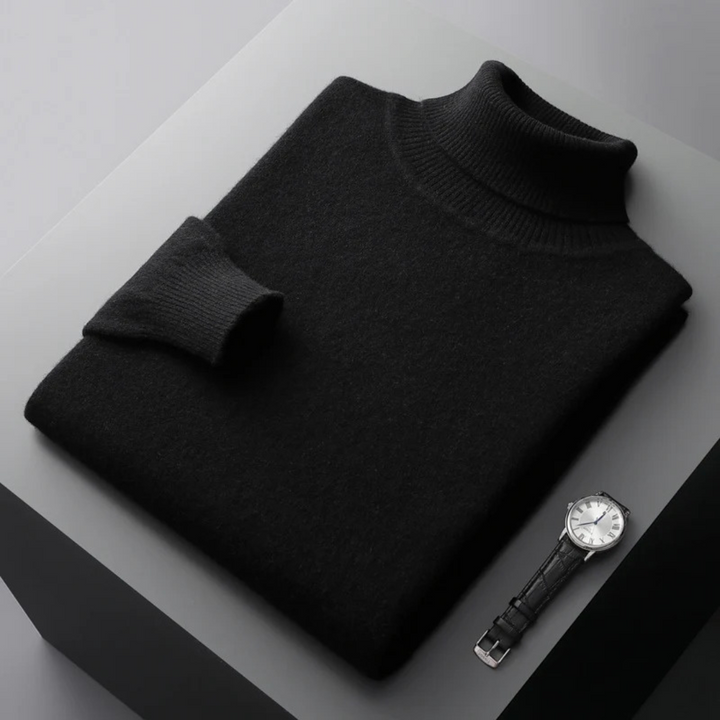 Men's Luxury Wool Blend Turtleneck Sweater