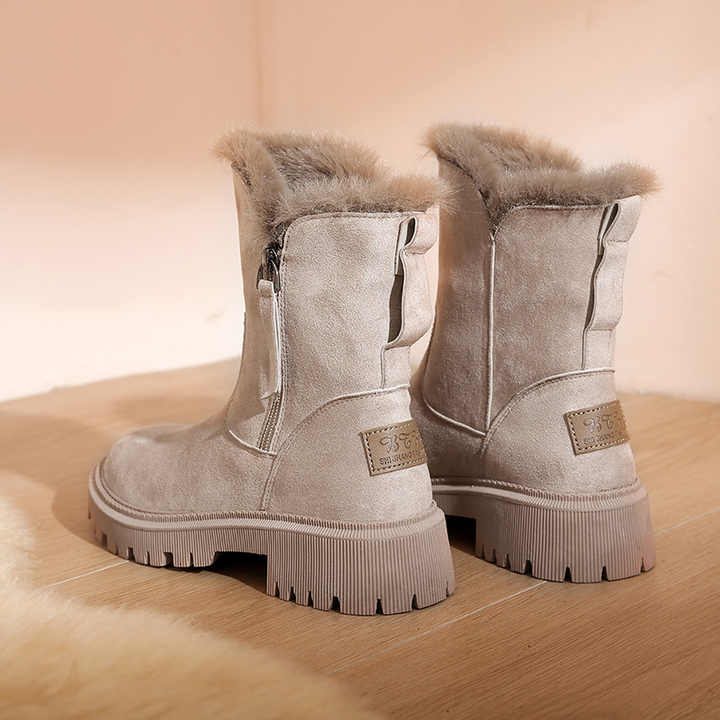 Casual Ankle Boot with Faux Fur for Women