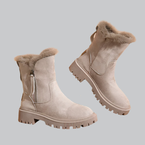 Casual Ankle Boot with Faux Fur for Women