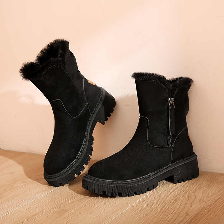 Casual Ankle Boot with Faux Fur for Women