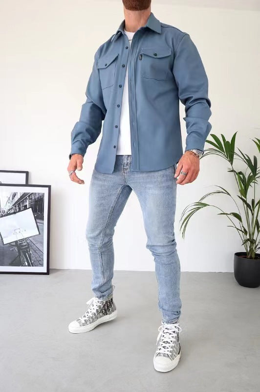 Refined Twill Long-Sleeved Shirt
