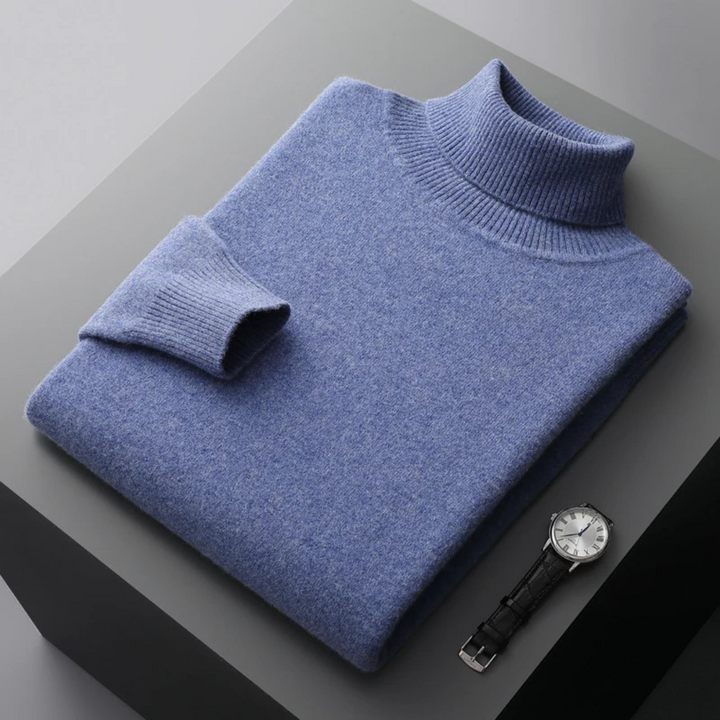Men's Luxury Wool Blend Turtleneck Sweater