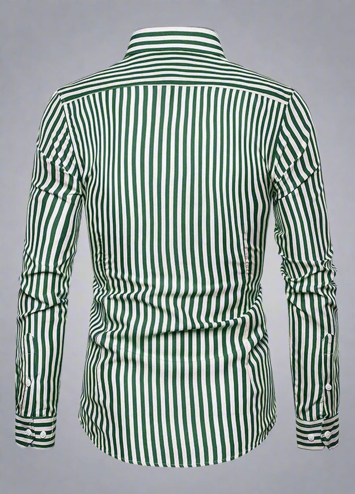  Men's Riviera Stripe Long Sleeve Shirt