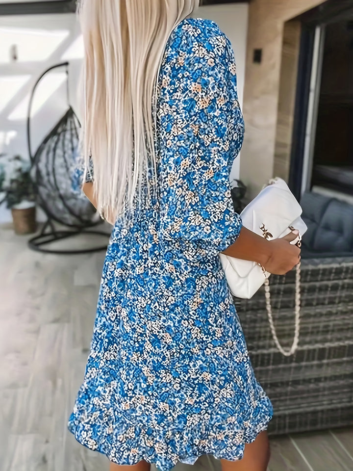 Ruffle Hem Floral Mini Dress