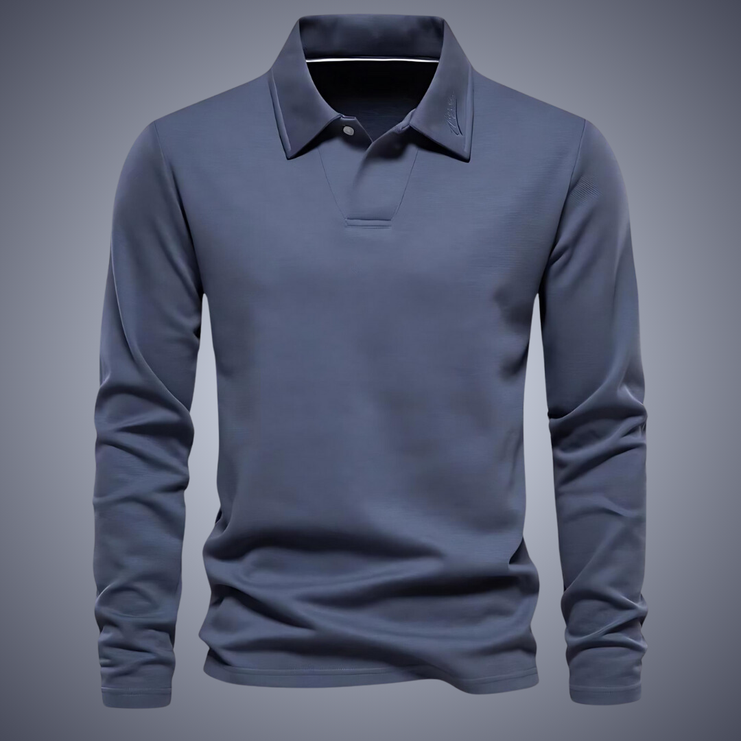 Terry Knit V-neck Polo