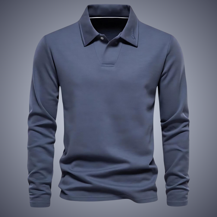 Terry Knit V-neck Polo
