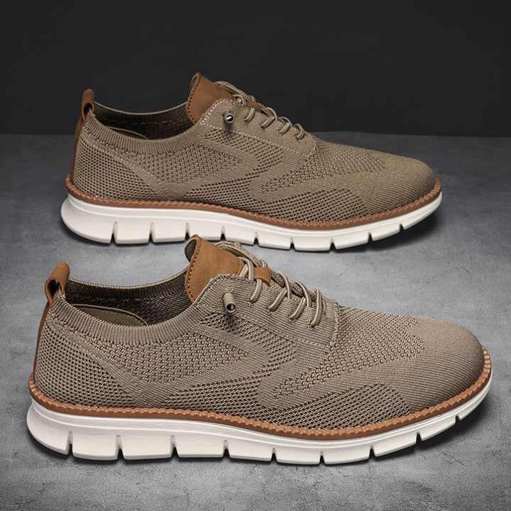 Men’s Breathable Knit Canvas Sneakers  