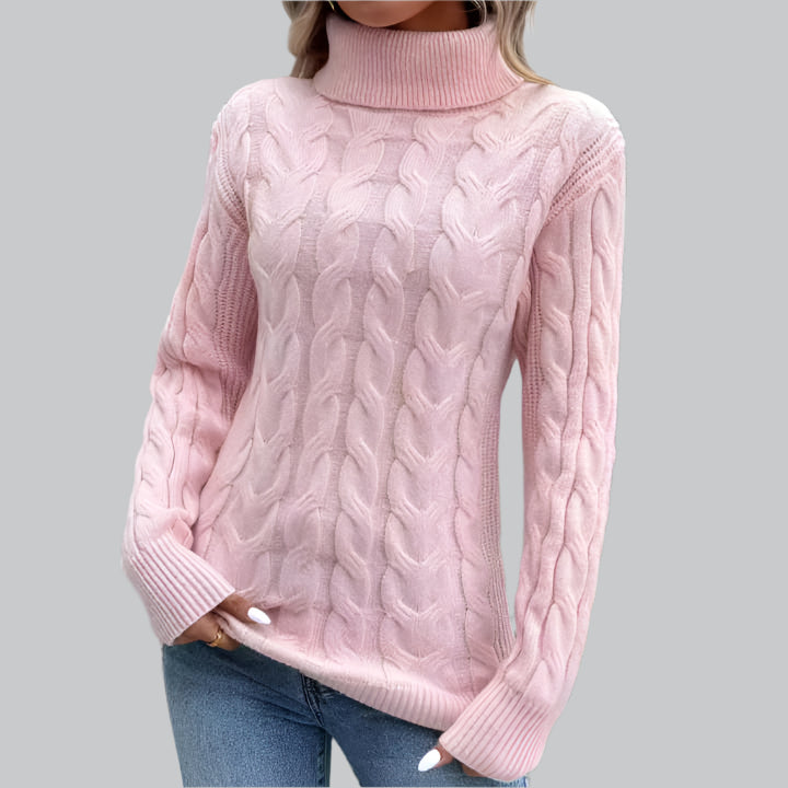 Cable Knit Women's Turtleneck Sweater