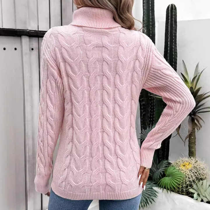 Cable Knit Women's Turtleneck Sweater