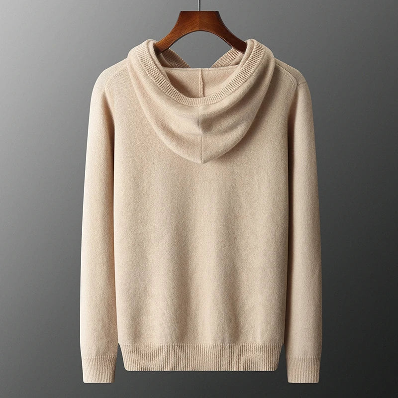 Men's Cashmere Knit Hoodie