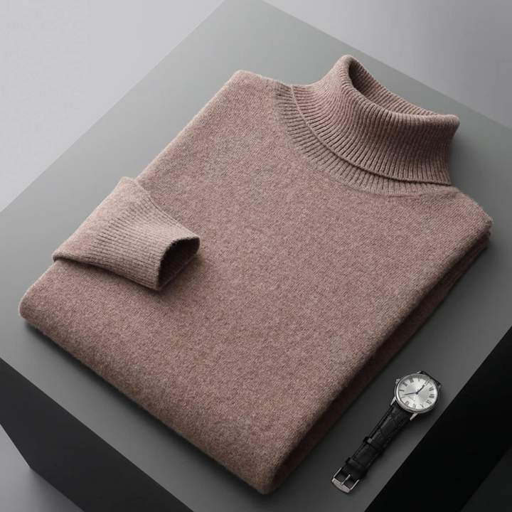 Men's Luxury Wool Blend Turtleneck Sweater