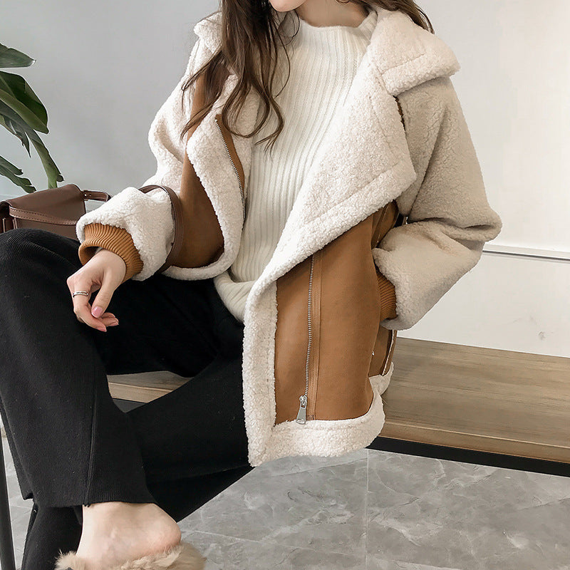 Comfortable Women's Suede Winter Coat