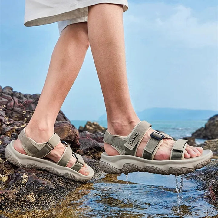 Comfortable adjustable fabric sandals