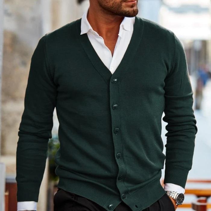 Classic V-neck Knit Cardigan