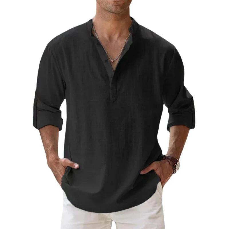 Men's Cotton Long-Sleeve Shirt