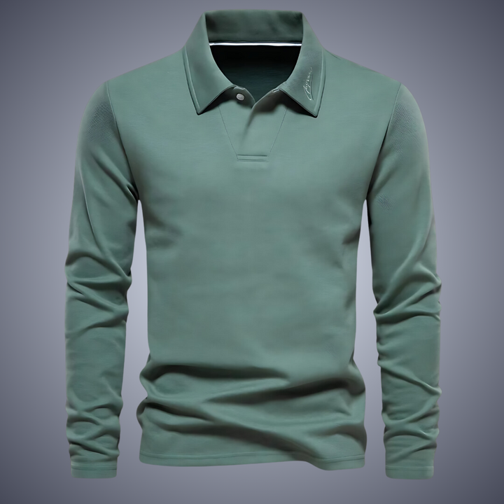 Terry Knit V-neck Polo