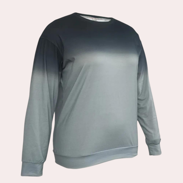 Gradient Ombre Crew Neck Pullover