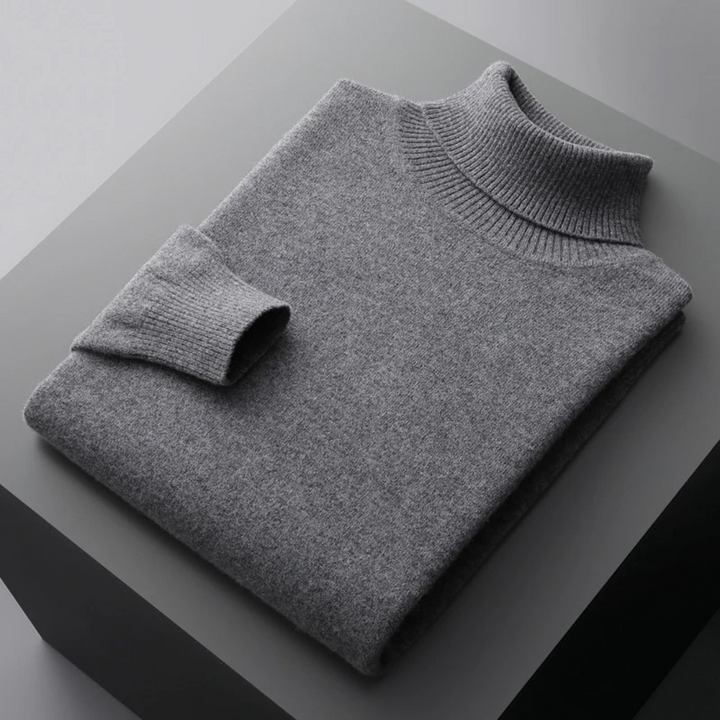 Men's Luxury Wool Blend Turtleneck Sweater
