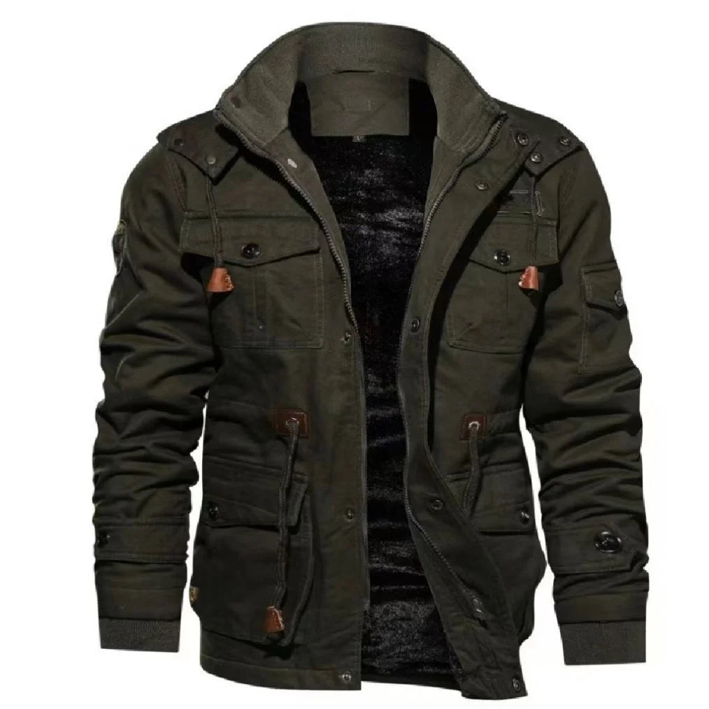 Men's Jacket With Crochet Weaving