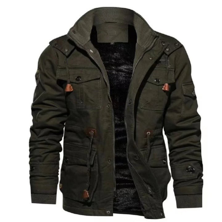 Men's Jacket With Crochet Weaving