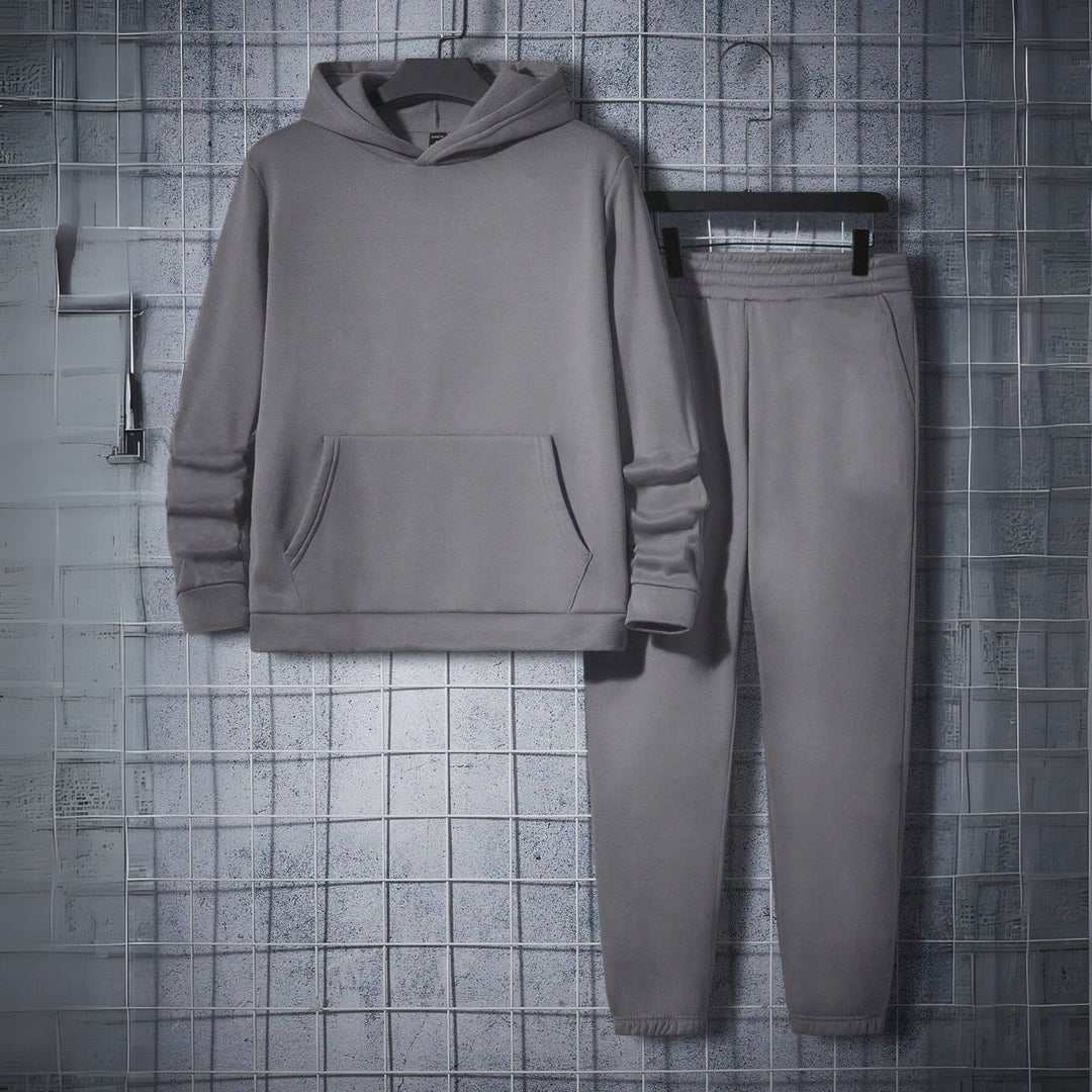 Men's Kangaroo Pocket Hoodie & Sweatpants Set