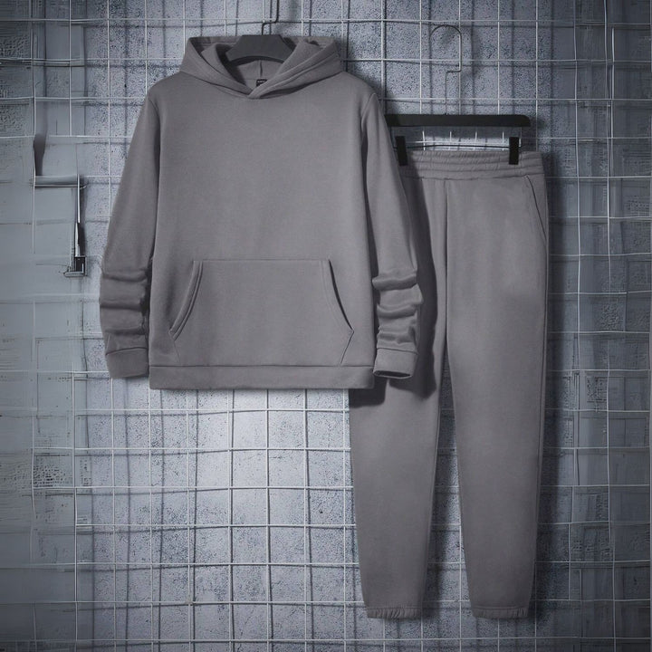 Men's Kangaroo Pocket Hoodie & Sweatpants Set
