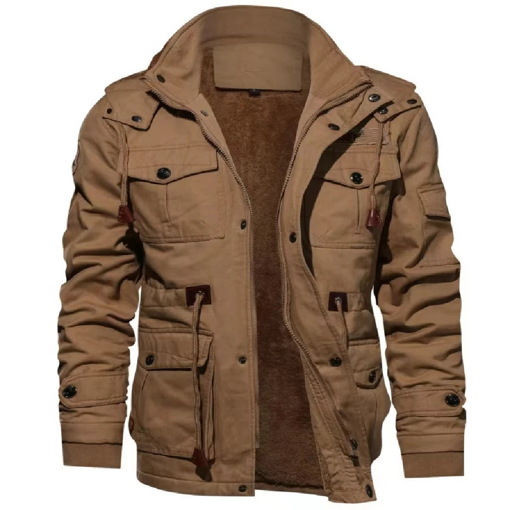 Men's Jacket With Crochet Weaving