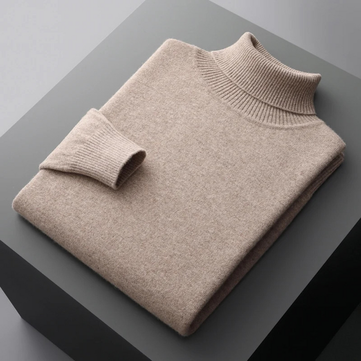 Men's Luxury Wool Blend Turtleneck Sweater