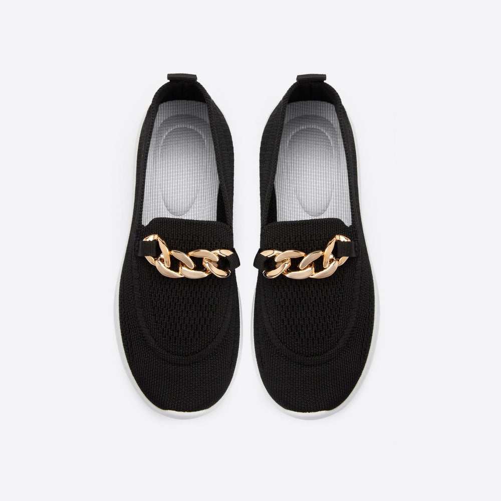Women's Knit Chain Detail Slip-On Sneaker