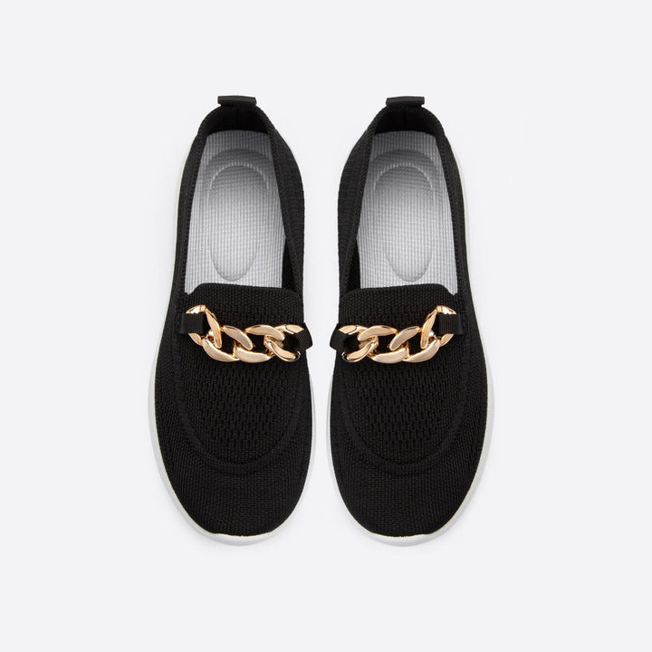 Women's Knit Chain Detail Slip-On Sneaker