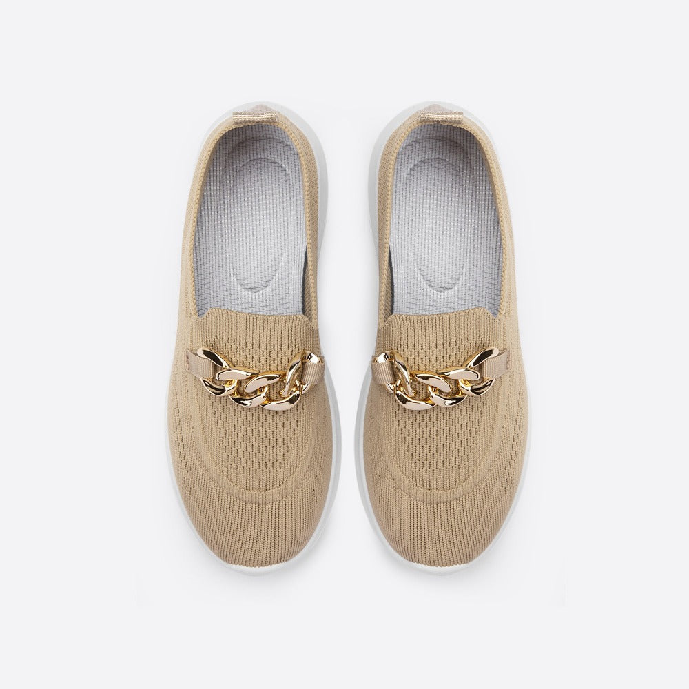Women's Knit Chain Detail Slip-On Sneaker