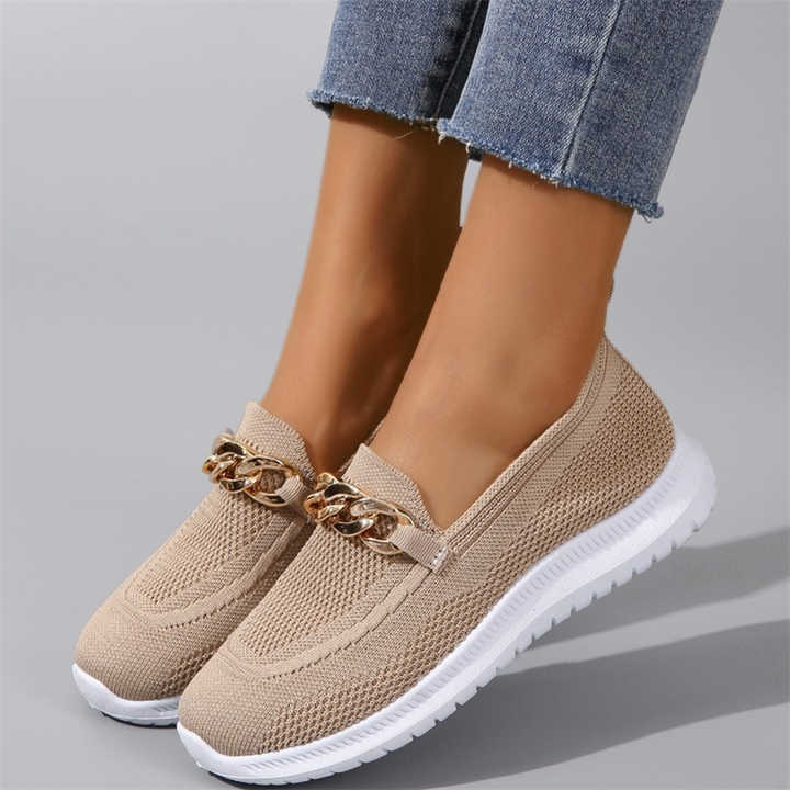 Women's Knit Chain Detail Slip-On Sneaker