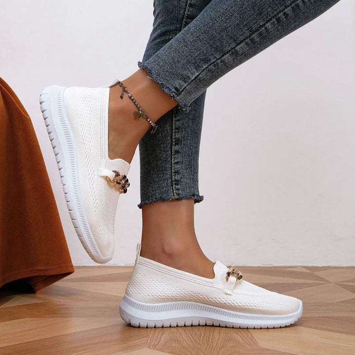 Women's Knit Chain Detail Slip-On Sneaker
