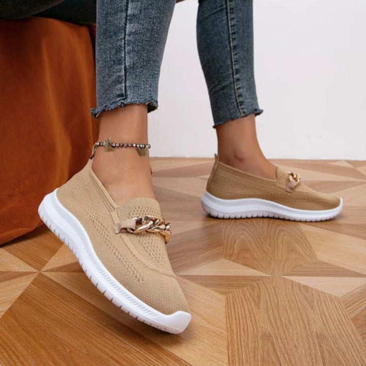 Women's Knit Chain Detail Slip-On Sneaker