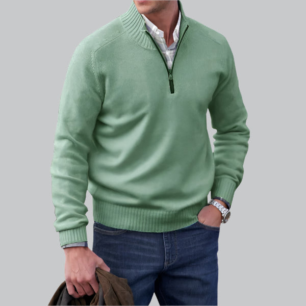  Lightweight Knit Quarter-Zip Pullover  