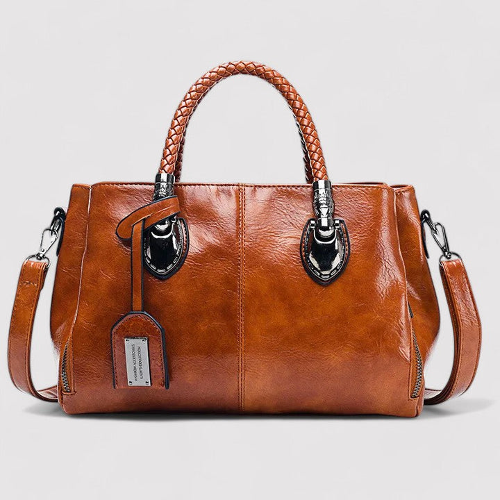 NuMode | Women's Signature Boston Waxed Leather Handbag