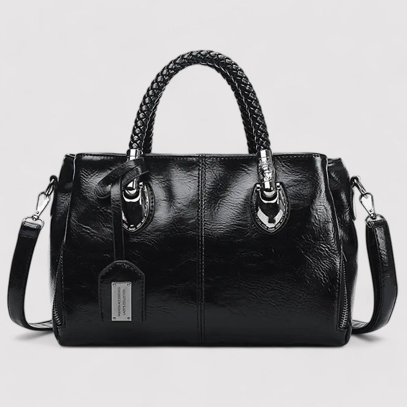 NuMode | Women's Signature Boston Waxed Leather Handbag