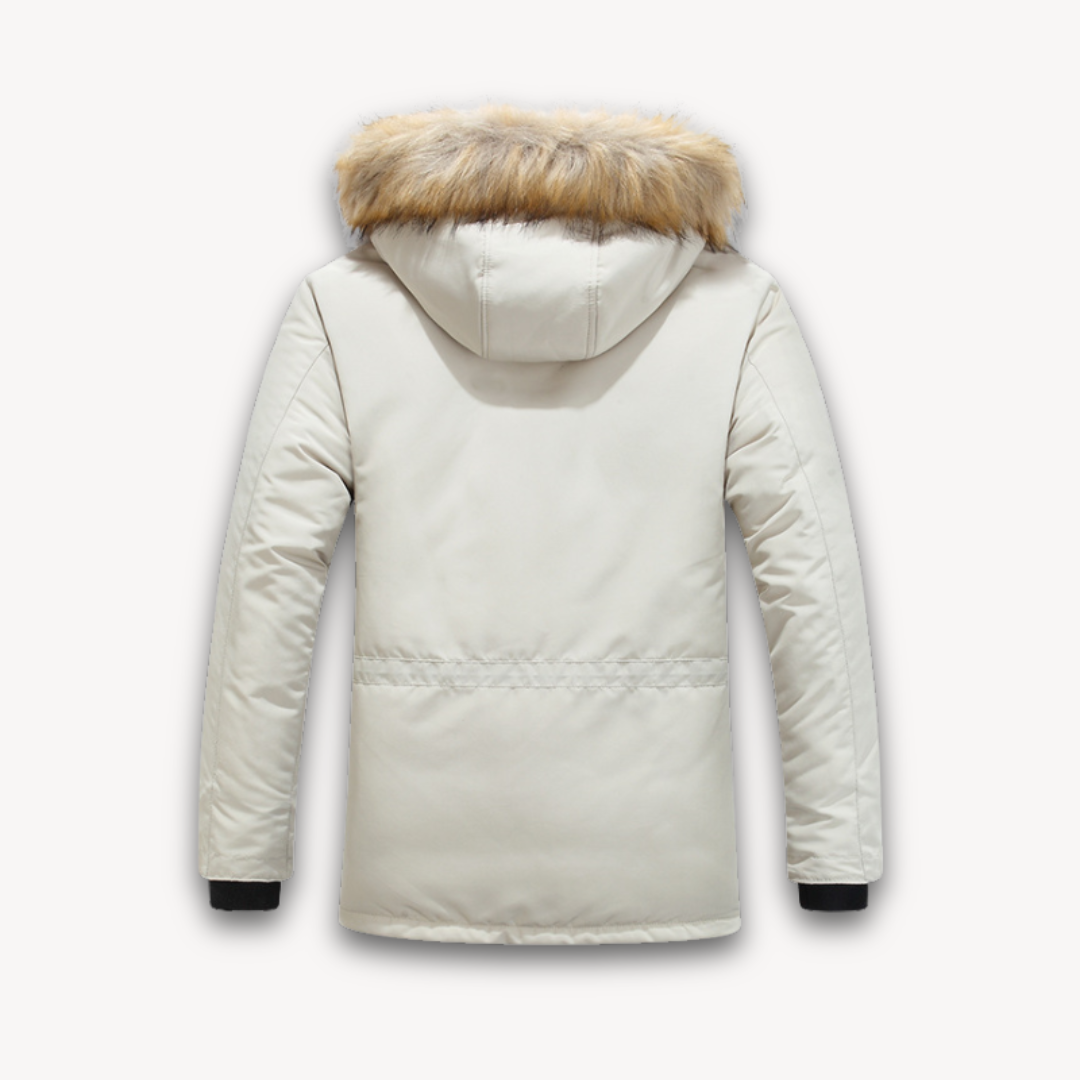 Men's Waterproof Parka With Fur Trim Hood