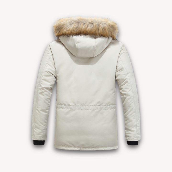 Men's Waterproof Parka With Fur Trim Hood