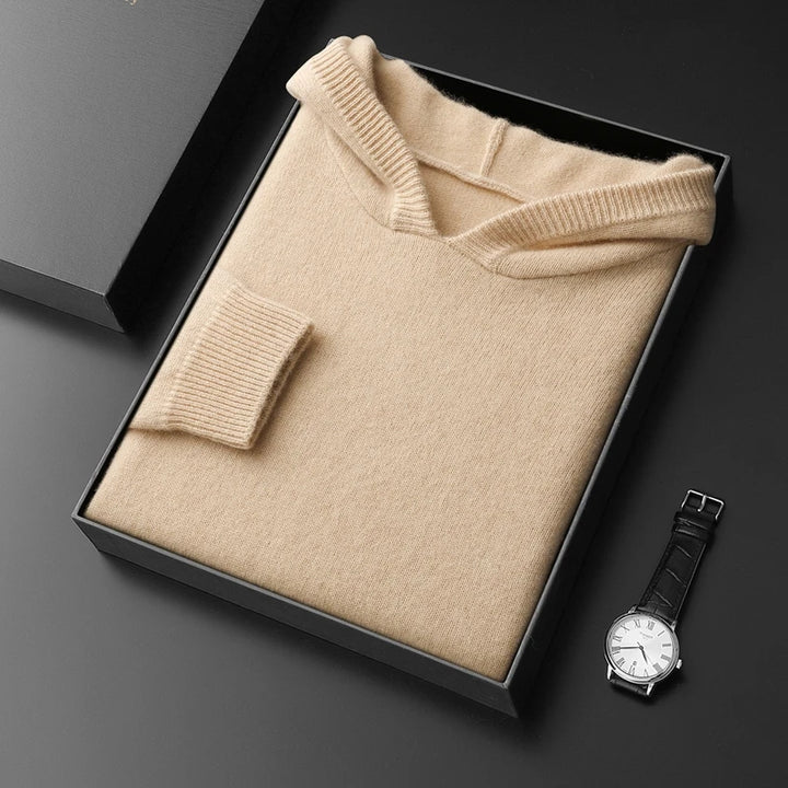 Men's Cashmere Knit Hoodie