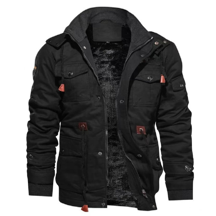 Men's Jacket With Crochet Weaving