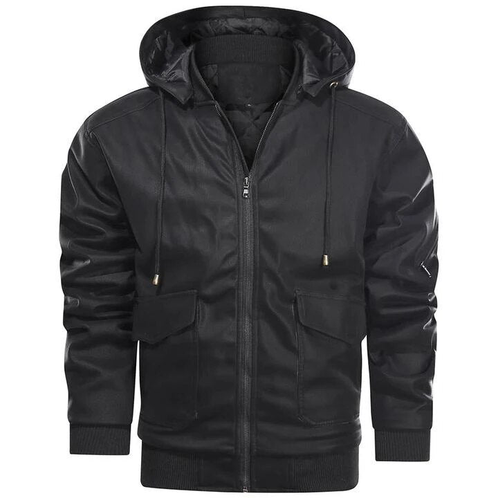 Men's Winter Jacket with Hood & Windproof Design