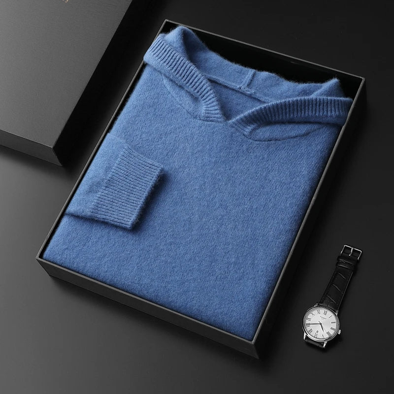 Men's Cashmere Knit Hoodie