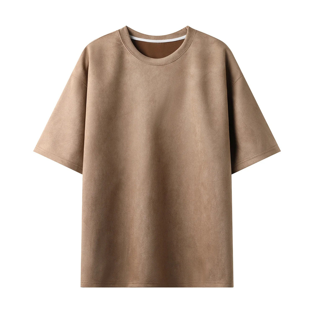 Men's Short-Sleeve Suede T-Shirt