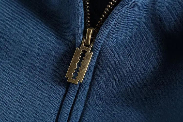  Men Essential Soft Fleece Zip-Through Hoodie