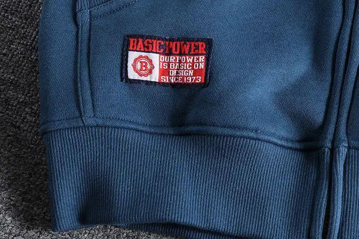  Men Essential Soft Fleece Zip-Through Hoodie