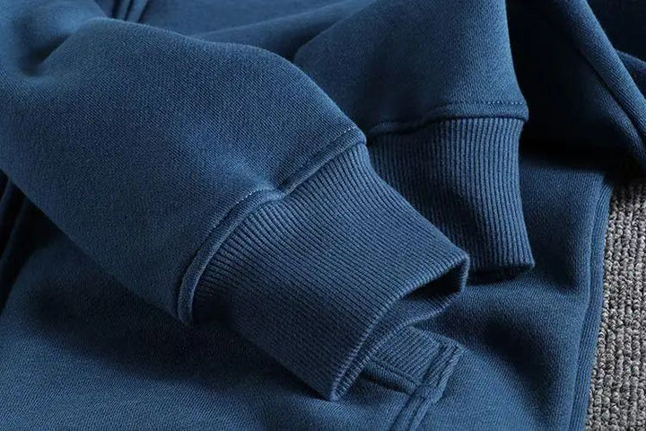  Men Essential Soft Fleece Zip-Through Hoodie