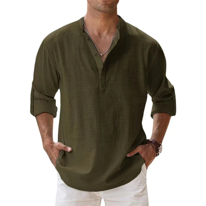 Men's Cotton Long-Sleeve Shirt
